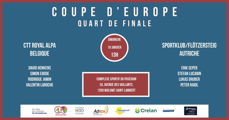 L’Alpa joue les quarts de finale de la TT-InterCup ce dimanche 19 janvier à 13 heures