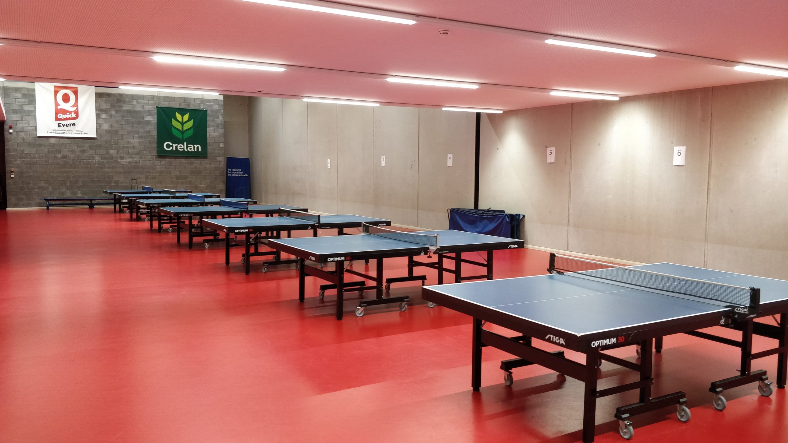 Salle de tennis de table, ping-pong, Alpa